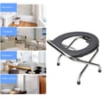 thumbnail image 4 of Foldable Toilet Chair, Stainless Steel Portable Toilet Chair with Non Slip Base, Multifunctional Commode Chair for Adults, for Travel, Camping, 4 of 7