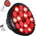 thumbnail image 1 of Lifepro InfraGlow Red Light Lamp 18 LEDs 54W 660nm 850nm Clip On Desk Light, E27 Base Dual Spectrum Bulb 360 Rotation Clamp Self-Care Home Device, White, 1 of 11