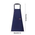 thumbnail image 3 of Long Cottons Apron Waterproof Oil Resistants Kitchen Apron For Cooking Baking Cleaning Adjustable Ties Bib Adult Unisex, 3 of 6