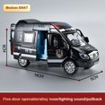 thumbnail image 4 of Voiture de Police Spéciale en Alliage à Cinq Portes Modèle de Simulation Éclairage Musique Voiture Jouet Voiture de Police Spéciale à Cinq Portes de Taille Moyenne, 4 of 8