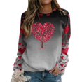thumbnail image 4 of Qertyioot T-Shirt Graphique pour Femmes de la Saint-Valentin à Manches Longues, Blouse Ample Imprimée Mode à Col Rond, Hauts Décontractés, 4 of 5