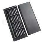 24 Dans 1 Sets de tournevis de précision pour électronique, magnétique Mini Sets de tournevis Kit micro tournevis pour la réparation des lunettes, montres, électronique, noir
