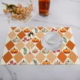 thumbnail image 4 of Fasiaou Fall Placemats, 12 x 18 Inch, Printed Thanksgiving Maple Leaf Linen Table Mats, Seasonal Autumn Holiday Table Decorations for Kitchen, Dining, Party Decor, 4 of 5