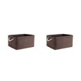 thumbnail image 3 of relayinert Contenant de Rangement pour l'Organisation et Poignée en Corde Robuste Boîte de Rangement Pliable Brun 31*21*13 2Ensemble, 3 of 6