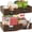Brown, variant on Best Choice Products Set of 4 16x12in Large Water Hyacinth Pantry Baskets, Woven Kitchen Organizers w/Chalkboard Label, Chalk Marker - Natural