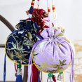 thumbnail image 3 of Sachet Bag Traditional Chinese Style Delicate Bags with Tassel Retro Pouch Pendant Printing Pattern Party Favor Ornament Red Type 1, 3 of 9