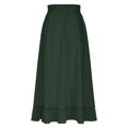 thumbnail image 5 of Bovxnpu Plus Size Skirts For Women, Womens Summer Midi Skirts Ruffle Flowy A-Line Long Skirt with Pockets, Womens Elastic Waist Drawstring Pleated Mid Skirt XXL, 5 of 5
