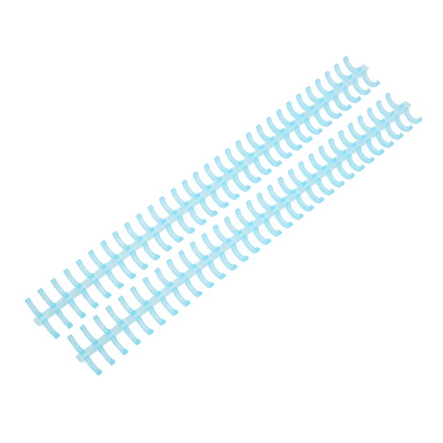 Binding Strip, PP Plastic 65 Sheet Holdable 10 Pcs Binding Comb Wear Resistant Cuttable For Loose Leaf Paper Transparent Light Blue