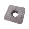 thumbnail image 4 of Bunblic 2xSPA Massage Table Towel with Face Hole Coral Velvet Reusable Soft for Beauty Gray 2 Pcs, 4 of 8