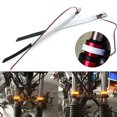 thumbnail image 1 of 2 Pcs Tube Fourche avant Ambre Feu de Signalisation LED Voyage pour Personnaliser Hachoir Cruiser Moto, 1 of 4