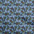 thumbnail image 1 of oneOone Polyester Spandex Blue Fabric Tropical Leaf Craft Projects Decor Fabric Printed By The Yard 56 Inch Wide, 1 of 5