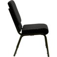 thumbnail image 3 of HERCULES Series 18.5''W Stacking Church Chair in Black Dot Patterned Fabric - Gold Vein Frame, 3 of 9