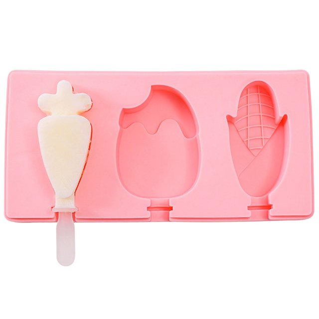 Coofit Kitchen Popsicle Mold Silicone DIY Ice Pop Maker Ice Cream Mold with Lid & Stick