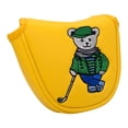 thumbnail image 2 of jinwen Housse de Tête de Club de Golf, Manchon Enveloppant pour la Plupart des Putters, Protection, Garde, PU, Golf, Jaune, 2 of 9