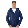 thumbnail image 1 of Jerzees Adult NuBlend Full Zip Hooded Sweatshirt, M, J Navy, 1 of 2