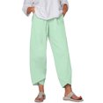 thumbnail image 1 of Timegard Womens Plus Size Pants Elastic Waisted Solid Color Lightweight Pants Lounge Trousers Pockets, 1 of 4