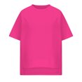 thumbnail image 4 of Plebaso T-shirts Surdimensionnés pour Garçons Filles Manches Courtes Décontractés T-Shirts Unis Enfants Col Rond Hauts Légers, 4 of 5