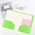 thumbnail image 2 of ZTTD Plastic 2-Pocket Folders, (1 Pack) Green Colors, 8.5x11 Folders with Pockets, Tear-Resistant Long Lasting Acid-Free Poly, Cleanable, Includes Labels, 2 of 3