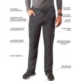 thumbnail image 3 of Adar Addition Scrubs for Men - Slim Leg Cargo Drawstring Scrub Pants - A6106 - Pewter - 2X, 3 of 8