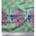 thumbnail image 1 of Soimoi Poly Georgette Fabric Geometric & Flower Artistic Printed Fabric 1 Yard 52 Inch Wide, 1 of 3
