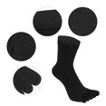 thumbnail image 3 of Unique Bargains Pair Full Finger Five Toe Socks Unisex Non Slip Daily Fit Finger Socks Black, 3 of 7