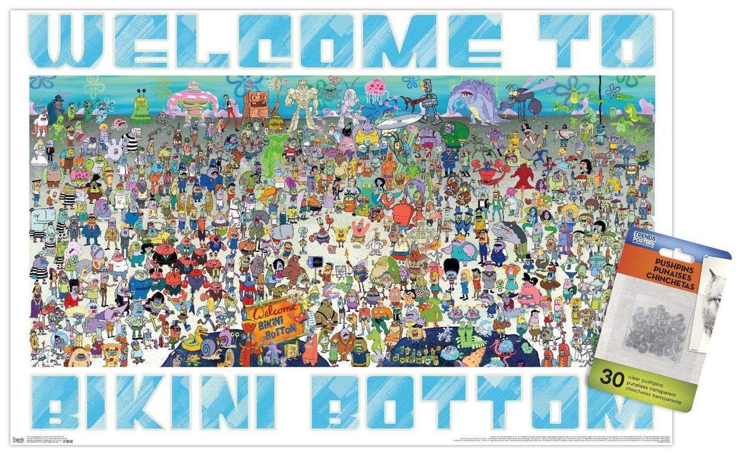 Nickelodeon Spongebob - Every Character Ever 19 Wall Poster, 22.375" x 34"