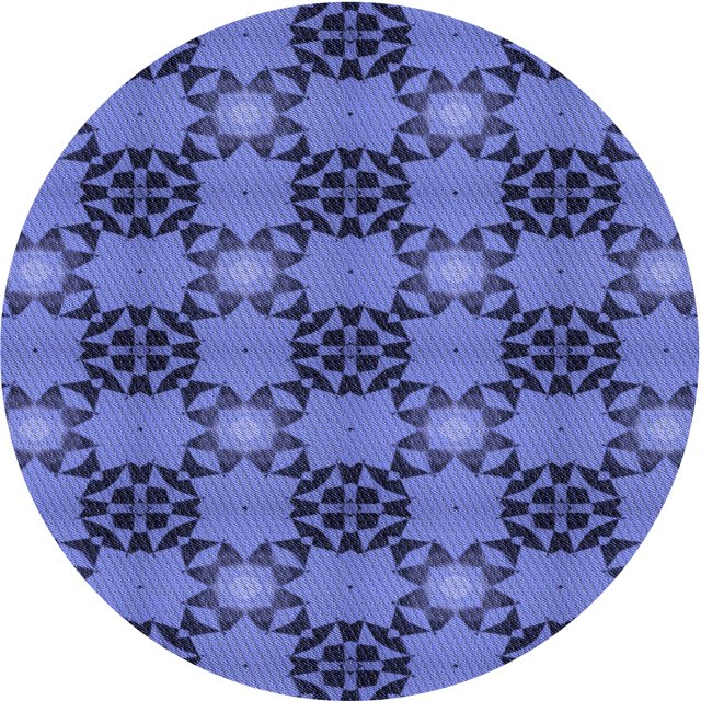 Ahgly Company Tapis d'Intérieur Ronds Transitionnels Bleu Ciel Lavables à la Machine, 5 Pieds Rond
