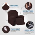 thumbnail image 2 of Super Stretch Recliner Couch Covers Chair Cover Form Fitted Non Slip Reclining Slipcovers for Standard Large Recliner, Soft Thick, 2 of 7