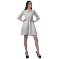 thumbnail image 3 of Moomaya Robe Décontractée en Poly-Crêpe pour Femmes, Imprimée, à Col en V, Mini-Robe à Cordon, 3 of 4