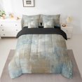 thumbnail image 2 of YST, Abstract Oil Painting, Comforter Set, Modern, 7-Piece, Ombre, Gray Brown, Gradient, Queen, 2 of 4