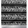 thumbnail image 1 of Soimoi Moss Georgette Fabric Leaves & Floral Block Printed Craft Fabric by The Yard 42 Inch Wide, 1 of 3