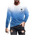 thumbnail image 2 of RXIRUCGD T-Shirt à Col Rond pour Hommes, Décontracté, Mode, Imprimé, Manches Courtes, Chandail, Bleu, Taille : L, 2 of 5