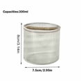thumbnail image 3 of Tasse en Verre à Double Couche avec Rayures Verticales, Tasse à Boisson pour Thé Café Lait Isolée en Borosilicate Élevé, Résistante à la Chaleur pour Boissons Chaudes et Froides, Prise Ergonomique, 7.5x7.5x8cm/8x8x12cm, Transparente, 3 of 6