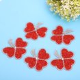 thumbnail image 4 of 10pcs Red Flower Crystal Patches Resin Rhinestones DIY Accessory Iron on Applique for Cloth Shoes Hats Bags, 4 of 9