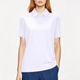 thumbnail image 2 of Womens Cute Top Womens Summer Tops for Work Women Golf Shirts Quick Dry Workout T Shirt Solid Color Button Collared Athletic Tee Short Sleeve Business Work Tops, 2 of 8