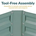 thumbnail image 4 of Sunnydaze Galvanized Rectangle Raised Garden Bed - 4' x 2' x 1' - Green, 4 of 8