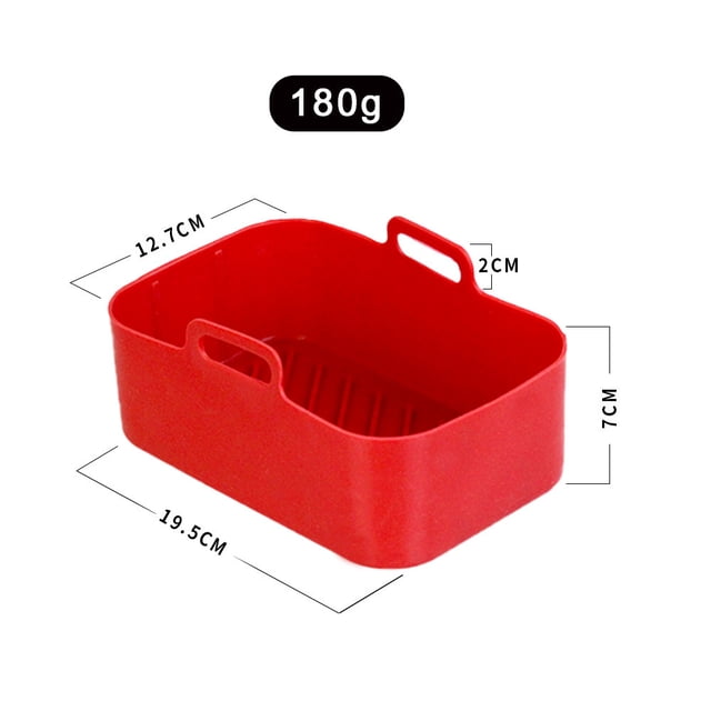 Panier Double Friteuse Casserole en Silicone Tapis en Silicone Accessoires de Friteuse Réutilisables Tapis en Silicone pour Friteuse