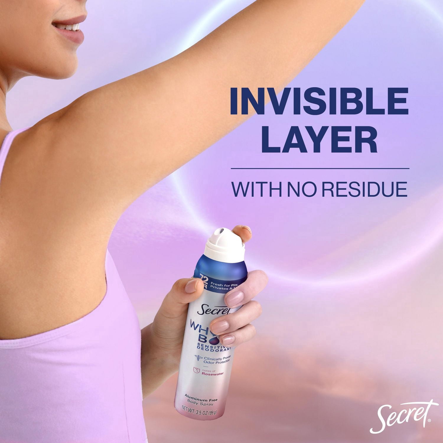 Secret Whold Body Spray, Rose