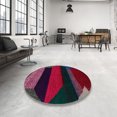 thumbnail image 3 of Ahgly Company Tapis d'Intérieur Ronds Abstraits Prune Violet Abstraits pour Aire, 6 Pieds Rond, 3 of 6