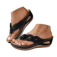 thumbnail image 3 of Fsqjgq Chaussures pour Femmes Sandales de Plage à Plateforme Compensée d'Été à Enfiler Sandales de Plage Pantoufles à Plateforme Décontractées Sandale à entre-Doigt, 3 of 9