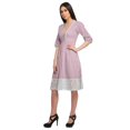 thumbnail image 4 of Moomaya Robe en Coton Imprimée pour Femme Longueur Midi Manches Courtes Tenue d'Été Vêtements, 4 of 4
