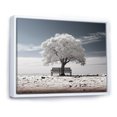 thumbnail image 2 of Designart Large Tree White Framed Wall Art, Grey White Tree Contemplation , Trees framed wall art decor, Grey Traditional White Framed Wall Art, 20x12 inches White Color Frame, 2 of 5