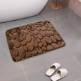 thumbnail image 4 of Abbracc 40x60cm Bathmat Quick Absorbent Machine Washable 3D Effect Coral Velvet Bath Rug Coffee, 4 of 7