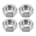 thumbnail image 1 of Unique Bargains 4pcs 1/2'-12 BSW Thread 304 Stainless Steel Hex Nut Fastener Silver Tone, 1 of 3