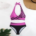 thumbnail image 4 of FcBaudy Womens Swimsuits Two Piece Swimsuit for Women Bathing Suit for Women Tankini Swimsuits for Women Women Large Print Split Swimsuit Skirt Bikini Split Swimsuit Suit Women polyester Swimsuit, 4 of 6
