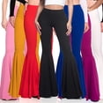 thumbnail image 3 of Decodeary Pantalon Confortable Taille Haute Léger Extensible Taille Haute Cloche Bas Rouge M 1Set, 3 of 6
