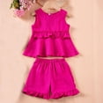 thumbnail image 1 of Toddler Baby Girl Summer Clothes Floral Print Halter Ruffle Tank Tops Shorts Outfits Set, 1 of 9
