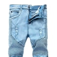 thumbnail image 3 of Men’s Ripped Skinny Fashion Biker Destroyed Slim Fit Denim Jeans Pants, 3 of 5
