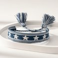 thumbnail image 4 of SNNROO 1 Pce Bracelet d'Amitié Boho Brodé avec Design Croix et Pompon pour Femmes, 4 of 7