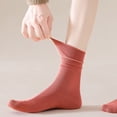 thumbnail image 5 of LckLvx Women's Solid Color Mid Calf Socks Colorful Soft Stretchy Crew Socks School Dress Uniform Socks, 5 of 5
